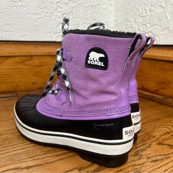 Sorel | Tivoli Mid Purple Lace Up Winter Boots Size 6 - Picture 2 of 15